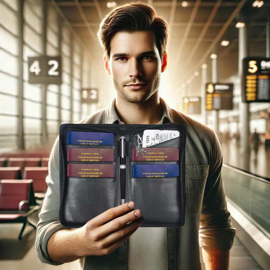 The Ultimate Family Travel Essential: A Genuine Leather Passport Holder for 5