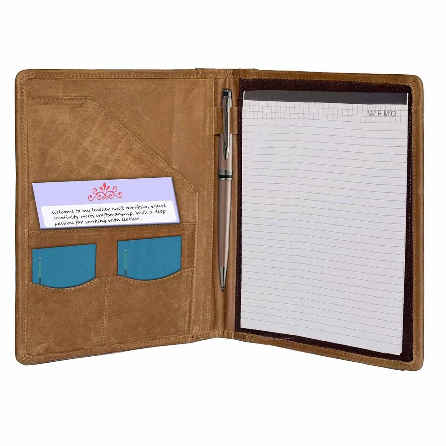 Leather Padfolio A5 - Brown