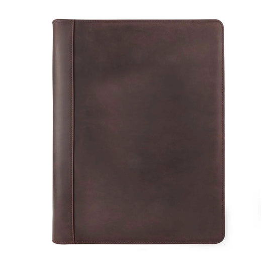 Handmade Zipped A4 Leather Portfolio - Harley