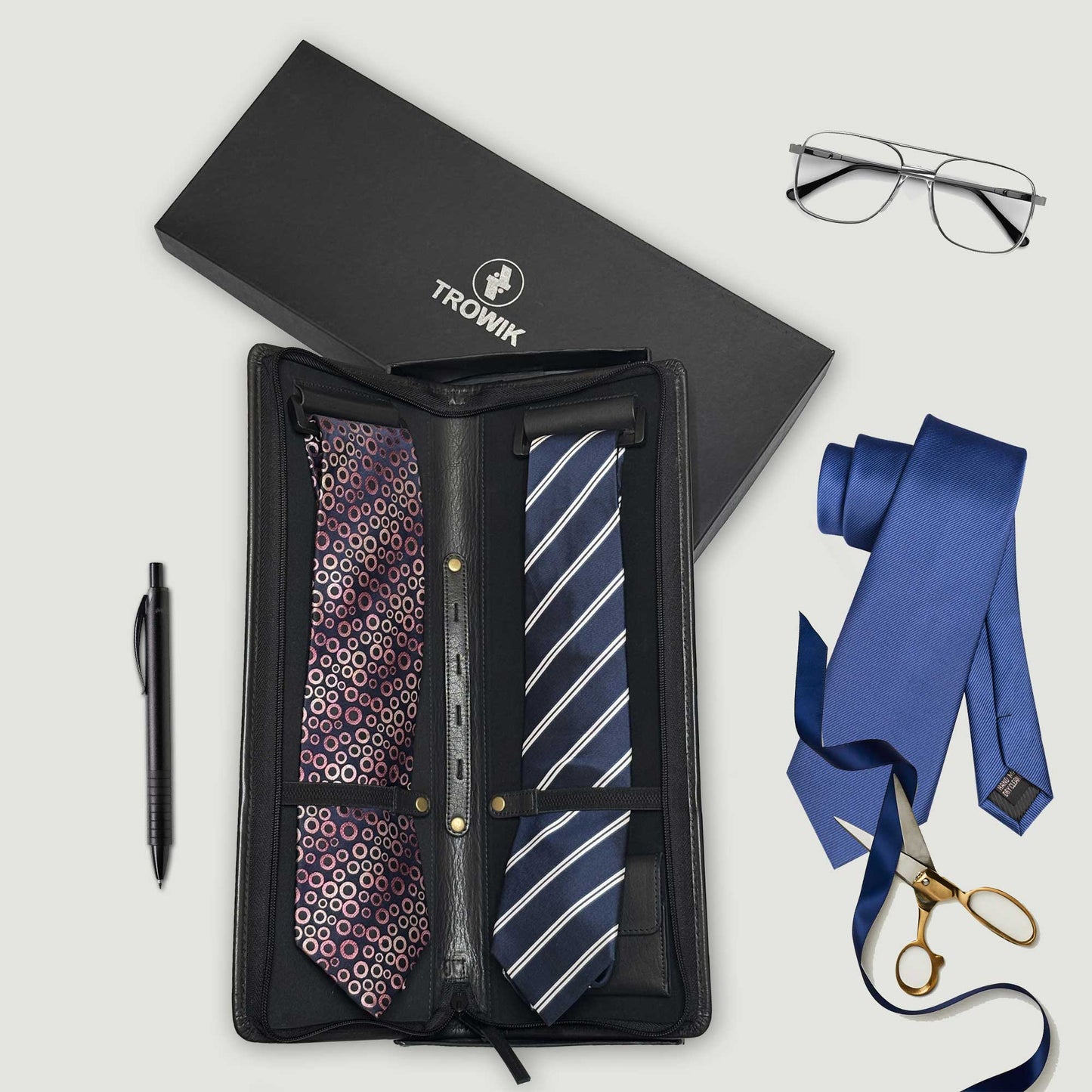 Premium Leather Tie Case – Perfect Gift for Men