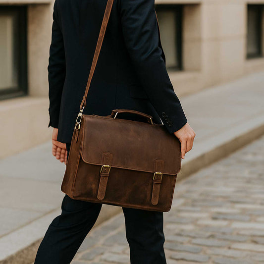 How to Choose the Right Leather Laptop Messenger Bag for Men | Trowik's Guide