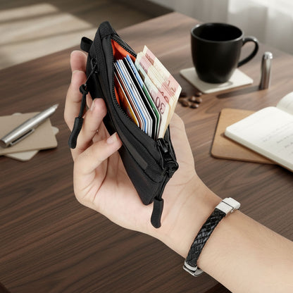 Zip Pouch Card Holder - Black