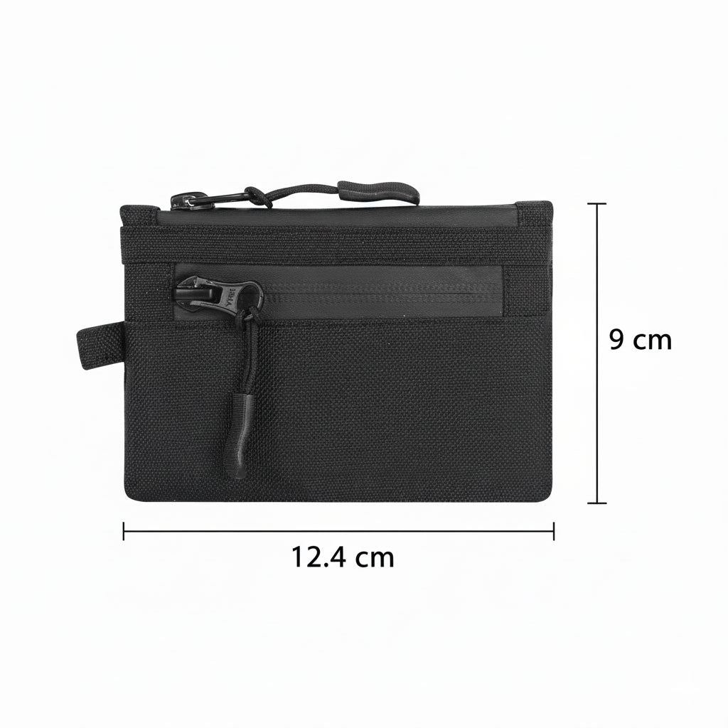Zip Pouch Card Holder - Black