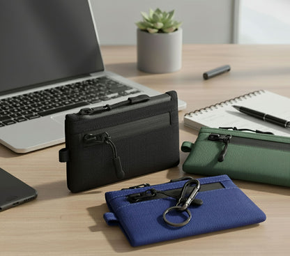 Zip Pouch Card Holder - Black