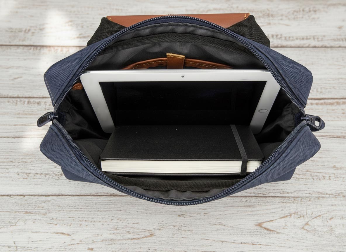 Crossbody Tablet iPad Bag - Blue