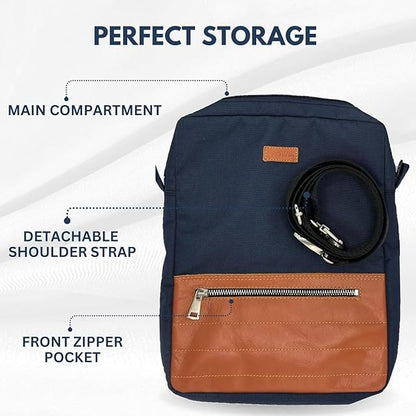 Crossbody Tablet iPad Bag - Blue